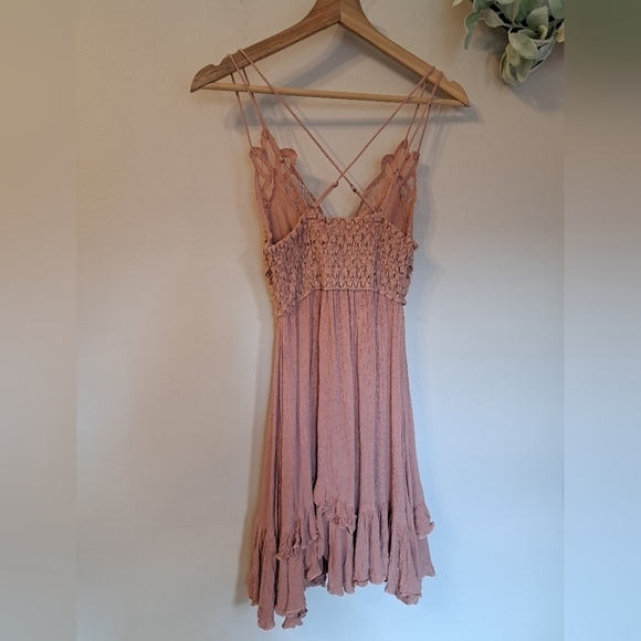 FREE People Pink FP One Adella Slip Lace Dress XS - Picture 4 of 7
